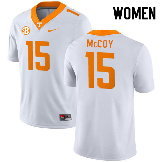 Women #15 Bru McCoy Tennessee Volunteers College Football Jerseys Stitched Sale-White